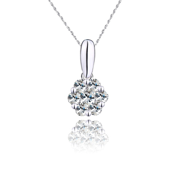 璀璨星光，點(diǎn)亮優(yōu)雅——諾曼諾蘭18K白金鉆石項(xiàng)墜品鑒